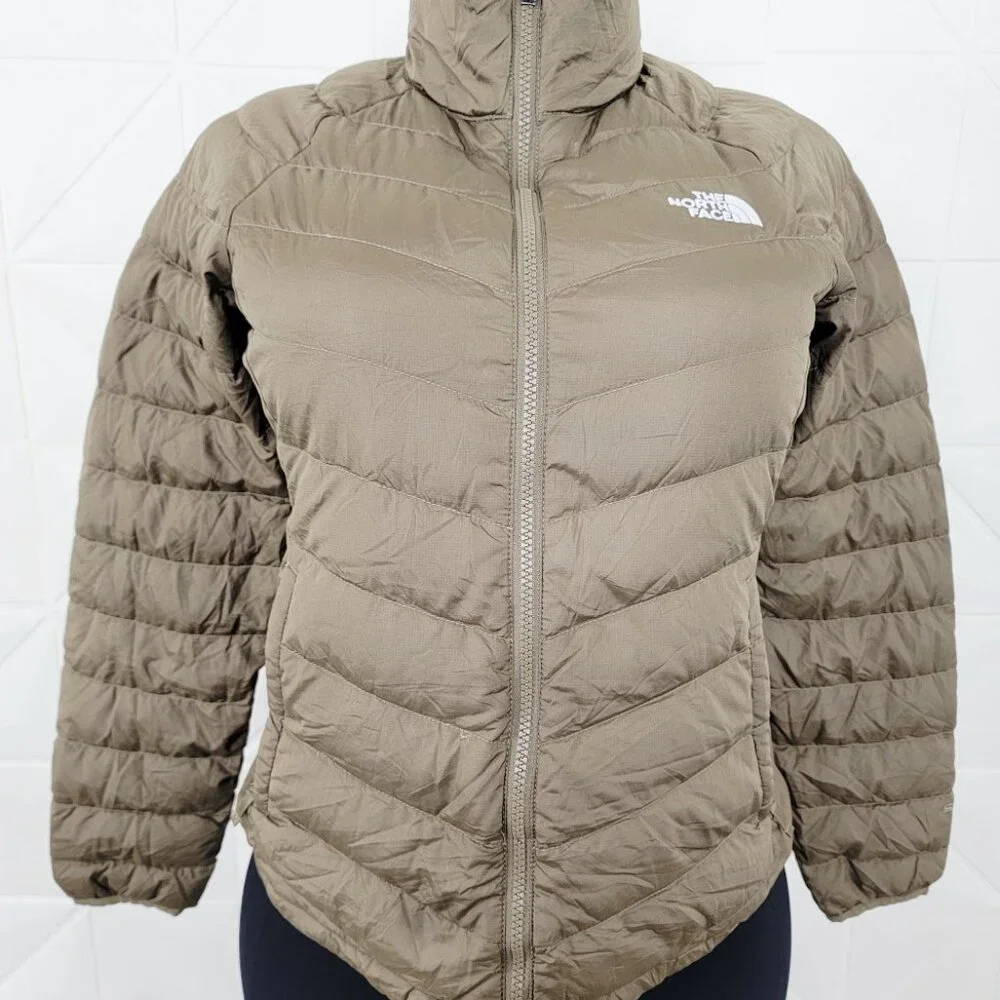 The North Face Women's Army Green Flare 550 Down Quilted Puffer Jacket Size S - Picture 3 of 9